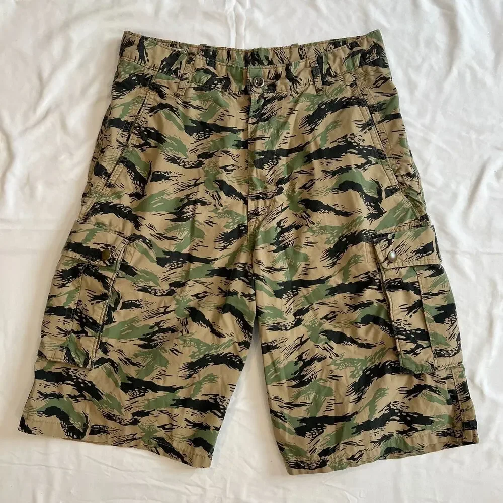 Levi Strauss & Co Cargo Shorts Mens 30 Tan Tiger Stripe Camo Military